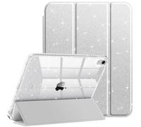 FINTIE Coque Pailletée pour iPad A16 11e Génération 11"/iPad 10e Gén 10.9" | Étui Scintillant avec Porte-Stylet, Housse Transparente Brillante Antichoc, Argent