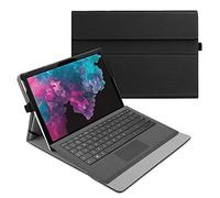 FINTIE Coque pour 12.3” Microsoft Surface Pro 7+/7/6/5/4/3 - Coque Multi Angles Etui de Protection Couverture Pochette Cover, Noir