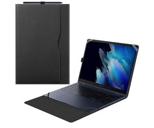 FINTIE Coque pour 15.6" Samsung Galaxy Book 2 Pro 360 / Galaxy Book 2 Pro | Housse Folio Étui avec Poche de Documents, Noir