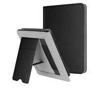 FINTIE Coque pour 6" Kindle Paperwhite (10e Génération, 2018) | pour Paperwhite Ancienne Génération 2012-2018, Étui avec Béquille Intégrée, Fente pour Carte et Dragonne, Noir