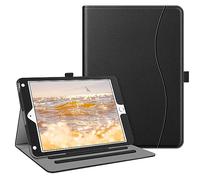 FINTIE Coque pour iPad 6e/5e Gen 2018/2017 & iPad Air 2/1-9.7 Pouces | Étui Housse Folio Multi-angle avec Poche pour Documents, Noir