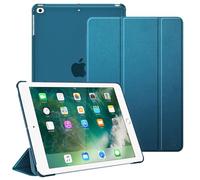 FINTIE Coque pour iPad 6e & 5e Génération 2018/2017-9.7 Pouces | Étui Mince et Léger, Housse Arrière Translucide Givrée, Sommeil/Réveil Automatique, Bleu Canard