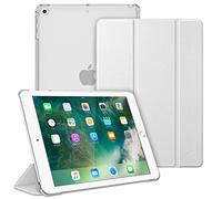FINTIE Coque pour iPad 6e & 5e Génération 2018/2017-9.7 Pouces | Étui Mince et Léger, Housse Arrière Translucide Givrée, Sommeil/Réveil Automatique, Argent