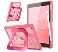 FINTIE Coque pour iPad 9e / 8e / 7e Génération 10.2 Pouces (2021/2020/2019), [Béquille Métale Réglable & Ranger Le Stylet] Etui Givré Multipositions, Adapté au Travail et aux Etudiants, Rose