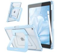 FINTIE Coque pour iPad 9e / 8e / 7e Génération 10.2 Pouces (2021/2020/2019), [Béquille Métale Réglable & Ranger Le Stylet] Etui Givré Multipositions, Adapté au Travail et aux Etudiants, Bleu Ciel