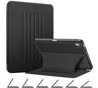 FINTIE Coque pour iPad (A16) 11 Pouces 11ème Génération 2025, iPad 10ème Génération 10.9 Pouces 2022, Etui Magnétique Fixation à 6 Angles + Rangement de Stylet, Housse Antichoc, Noir