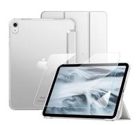 Fintie Coque pour iPad (A16) 11e/10e Génération (11/10.9 Pouces, 2025/2022) avec Verre Trempé - Coque Rigide Transparente Givrée, Housse Fine Légère, (Argenté)