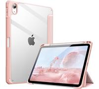 FINTIE Coque pour iPad 10ème Génération 10.9 Pouces 2022 - [Rangement de Stylet] Coque Rigide et Transparente Claire, Housse Antichoc avec Bords en TPU Veille/Réveil Auto, Or Rose