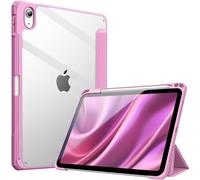 FINTIE Coque pour iPad (A16) 11ème Génération 11 Pouces 2025, iPad 10ème Génération 10.9 Pouces 2022 - [Rangement de Stylet] Coque Transparente Claire, Housse Bord Antichoc, Rose Lilas