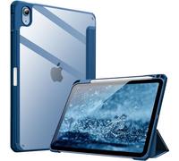 FINTIE Coque pour iPad 11ème Génération 11 Pouces A16 (2025), iPad 10ème Génération 10.9 Pouces (2022) - [Rangement de Stylet] Coque Transparente Claire, Housse Bord Antichoc, Bleu Marine