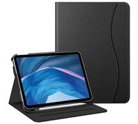 FINTIE Coque pour iPad A16 11e Génération 11" 2025/iPad 10e Gén 10.9" 2022 | Rangement de Stylet, Housse Multipositions Etui avec Poche de Document, Noir