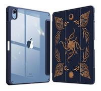 FINTIE Coque pour iPad (A16) 11ème Génération 11 Pouces 2025, iPad 10ème Génération 10.9 Pouces 2022 - [Rangement de Stylet] Coque Transparente Claire, Housse Bord Antichoc, Conque de Mer