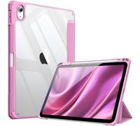 FINTIE Coque pour iPad (A16) 11ème Génération 11 Pouces 2025, iPad 10ème Génération 10.9 Pouces 2022 - [Rangement de Stylet] Coque Transparente Claire, Housse Bord Antichoc, Rose Lilas