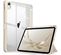 FINTIE Coque pour iPad (A16) 11ème Génération 11 Pouces 2025, iPad 10ème Génération 10.9 Pouces 2022 - [Rangement de Stylet] Coque Transparente Claire, Housse Bord Antichoc, Or Champagne