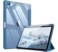 FINTIE Coque pour iPad (A16) 11ème Génération 11 Pouces 2025, iPad 10ème Génération 10.9 Pouces 2022 - [Rangement de Stylet] Coque Transparente Claire, Housse Bord Antichoc, Bleu Océan