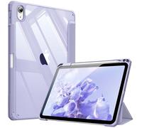FINTIE Coque pour iPad 10ème Génération 10.9 Pouces 2022 - [Rangement de Stylet] Coque Rigide et Transparente Claire, Housse Antichoc avec Bords en TPU Veille/Réveil Auto, Lilas