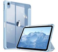 FINTIE Coque pour iPad 11ème Génération 11 Pouces A16 (2025), iPad 10ème Génération 10.9 Pouces (2022) - [Rangement de Stylet] Coque Transparente Claire, Housse Bord Antichoc, Bleu Ciel