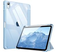 FINTIE Coque pour iPad 11ème Génération 11 Pouces A16 (2025), iPad 10ème Génération 10.9 Pouces (2022) - [Rangement de Stylet] Coque Transparente Claire, Housse Bord Antichoc, Bleu Ciel