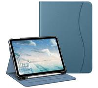 FINTIE Coque pour iPad 11ème Génération 11 Pouces 2025 (A16), iPad 10ème Génération 10.9 Pouces 2022 - [Rangement de Stylet] Housse Multipositions Etui avec Poche de Document, Bleu Océan