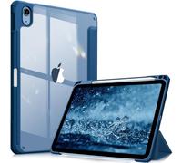 FINTIE Coque pour iPad 11ème Génération 11 Pouces A16 (2025), iPad 10ème Génération 10.9 Pouces (2022) - [Rangement de Stylet] Coque Transparente Claire, Housse Bord Antichoc, Bleu Marine