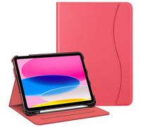 FINTIE Coque pour iPad (A16) 11ème Génération 11 Pouces 2025, iPad 10ème Génération 10.9 Pouces 2022 - [Rangement de Stylet] Housse Multipositions Etui avec Poche de Document, Rose