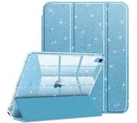 FINTIE Coque pour iPad (A16) 11ème Génération 11 Pouces 2025, iPad 10ème Génération 10.9 Pouces 2022 - [Série Pailleté] Etui Scintillant, Housse Transparente Brillante Antichoc, Bleu