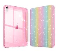 FINTIE Coque pour iPad (A16) 11ème Génération 11 Pouces 2025, iPad 10ème Génération 10.9 Pouces 2022 - [Série Pailleté] Etui Scintillant, Housse Transparente Brillante Antichoc, Ombre Arc-en-Ciel