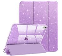 FINTIE Coque pour iPad (A16) 11ème Génération 11 Pouces 2025, iPad 10ème Génération 10.9 Pouces 2022 - [Série Pailleté] Etui Scintillant, Housse Transparente Brillante Antichoc, Pourpre