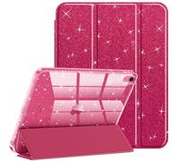 FINTIE Coque pour iPad (A16) 11ème Génération 11 Pouces 2025, iPad 10ème Génération 10.9 Pouces 2022 - [Série Pailleté] Etui Scintillant, Housse Transparente Brillante Antichoc, Bourgogne