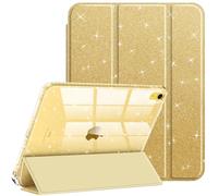 FINTIE Coque pour iPad (A16) 11ème Génération 11 Pouces 2025, iPad 10ème Génération 10.9 Pouces 2022 - [Série Pailleté] Etui Scintillant, Housse Transparente Brillante Antichoc, Doré