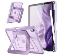 FINTIE Coque pour iPad Air 11 Pouces M4/M3/M2 (2026/2025/2024) et iPad Air 5/4 10.9” (2022/2020), [Béquille Réglable&Ranger Le Stylet] Etui Givré Multiposition, Adapté au Travail, Violet