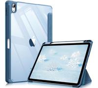 FINTIE Coque pour iPad Air 11 Pouces M3/M2 (2025/2024), iPad Air 5/4 10.9 Pouces (2022/2020) - [Rangement de Stylet] Housse Transparente Claire Etui Antichoc Veille/Réveil Auto, Bleu Brumeux