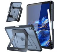 FINTIE Coque pour iPad Air 11 Pouces M4/M3/M2 (2026/2025/2024) et iPad Air 5/4 10.9” (2022/2020), [Béquille Réglable&Ranger Le Stylet] Etui Givré Multiposition, Adapté au Travail, Noir