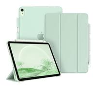 FINTIE Coque pour iPad Air 11 Pouces M4/M3/M2 (2026/2025/2024) et iPad Air 5/4 10.9 Pouces (2022/2020) - [Rangement de Stylet] Étui Transparent Mat, Housse Fine, Vert Pastel