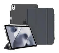 FINTIE Coque pour iPad Air 11 Pouces M4/M3/M2 (2026/2025/2024) et iPad Air 5/4 10.9 Pouces (2022/2020) - [Rangement de Stylet] Étui Transparent Mat, Housse Fine, Gris Sidéral