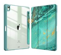 FINTIE Coque pour iPad Air 11 Pouces M4/M3/M2 (2026/2025/2024) et iPad Air 5/4 10.9 Pouces (2022/2020) - [Rangement de Stylet] Housse Transparente Claire Etui Antichoc, Vague Aquatique