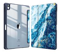 FINTIE Coque pour iPad Air 11 Pouces M4/M3/M2 (2026/2025/2024) et iPad Air 5/4 10.9 Pouces (2022/2020) - [Rangement de Stylet] Housse Transparente Claire Etui Antichoc, Vague Sablé
