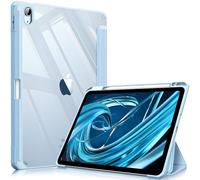 FINTIE Coque pour iPad Air 11 Pouces M4/M3/M2 (2026/2025/2024) et iPad Air 5/4 10.9 Pouces (2022/2020) - [Rangement de Stylet] Housse Transparente Claire Etui Antichoc, Bleu Ciel