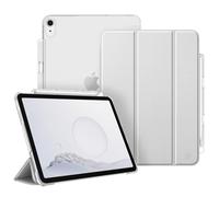 FINTIE Coque pour iPad Air 11 Pouces M4/M3/M2 (2026/2025/2024) et iPad Air 5/4 10.9 Pouces (2022/2020) - [Rangement de Stylet] Étui Transparent Mat, Housse Fine, Argent