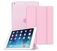 FINTIE Coque pour iPad Air 2 2014 / iPad Air 2013 9.7 Pouces - Etui de Protection Mince et Léger Housse Arrière Semi-Transparent avec Fonction Sommeil/Réveil Automatique, Rose