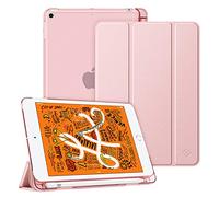 FINTIE Coque pour iPad Mini 5e Génération 7,9 Pouces 2019 - Housse Mince Léger Semi-Transparent Protecteur, Etui avec Porte-Stylet pour Pencil Fonction Sommeil/Réveil Automatique (Or Rose)