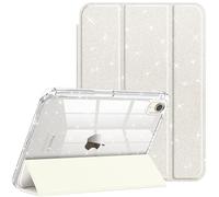 FINTIE Coque pour iPad Mini 7 2024 (A17 Pro) / iPad Mini 6 2021 8.3 Pouces - [Rangement de Pencil] Etui Arrière Transparent Clair Housse Fine et Antichoc Veille/Réveil Auto Lumière Stellaire Pailleté