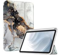 FINTIE Coque pour iPad Mini 7 (A17 Pro) 2024 8.3 Pouces/iPad Mini 6 2021 - [Rangement de Stylet] Housse en TPU Arrière Souple Etui Cover Fin Veille/Réveil Automatique, Marbre Nuageux