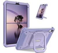FINTIE Coque pour iPad Mini 7 (A17 Pro) 2024 8.3 Pouces/iPad Mini 6 2023, [Tuatara Support] Coque avec Béquille Pivotante, Etui Robuste Antichoc Housse avec Protection d'écran, Lilas