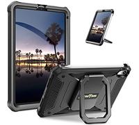 FINTIE Coque pour iPad Mini 7 (A17 Pro) 2024 8.3 Pouces/iPad Mini 6 2023, [Tuatara Support] Coque avec Béquille Pivotante, Etui Robuste Antichoc Housse avec Protection d'écran, Noir