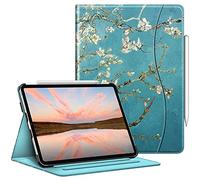 FINTIE Coque pour iPad Pro 11 Pouces 2022/2021 (4ème / 3ème Génération), Housse Angles Multiples Protection Aussi pour iPad Pro 11 pocues 2020/2018 (2e / 1e Gén), Fleur Abricotier