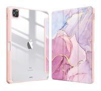 FINTIE Coque pour iPad Pro 11 Pouces(4e/3e/2e/1re Génération, 2022-2018) | Étui Transparent Claire avec Rangement Stylet, Housse de Protection Antichoc, Marbre Glorieux