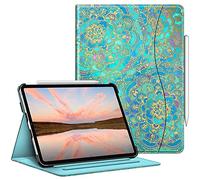 FINTIE Coque pour iPad Pro 11 Pouces(4e/3e/2e/1re Génération, 2022-2018) | Housse Multipositions Etui avec Poche Frontale de Document, Jade