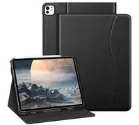 FINTIE Coque pour iPad Pro 13 Pouces M5/M4 (2025/2024), [Rangement de Stylet] Housse Multipositions avec Poche de Document, Etui Folio Veille/Réveil Auto, Noir