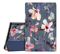 FINTIE Coque pour Lenovo M10 Plus 3rd Gen 10.6 Pouces 2022 (TB125 / TB128) - Étui Fin et Rigide Housse Pliable Légère, Protection pour Lenovo Tab M10 Plus 3ème Génération, Fleur Hibiscus